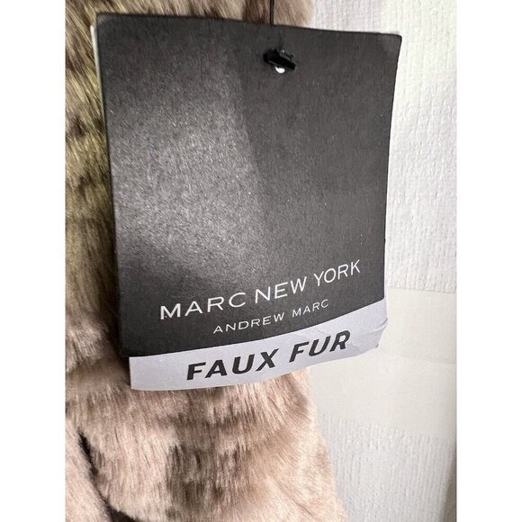MARC NEW YORK NWT Stunning Mauve Faux Fur Sleeveless Coat Vest Size XS - Picture 9 of 10